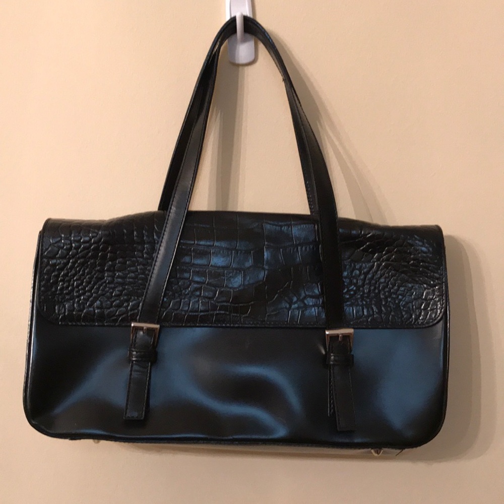 Claudia Black Leather Handbag